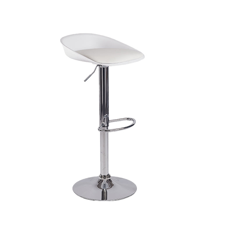 Sgabello da bar regolabile con schienale basso e regolabile in stile moderno con gambe in metallo