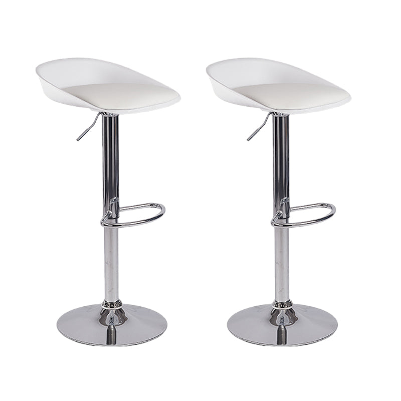 Sgabello da bar regolabile con schienale basso e regolabile in stile moderno con gambe in metallo