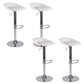 Sgabello da bar regolabile con schienale basso e regolabile in stile moderno con gambe in metallo