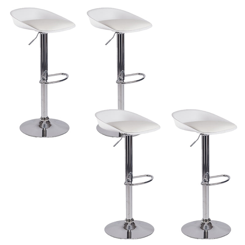 Sgabello da bar regolabile con schienale basso e regolabile in stile moderno con gambe in metallo