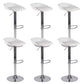 Sgabello da bar regolabile con schienale basso e regolabile in stile moderno con gambe in metallo