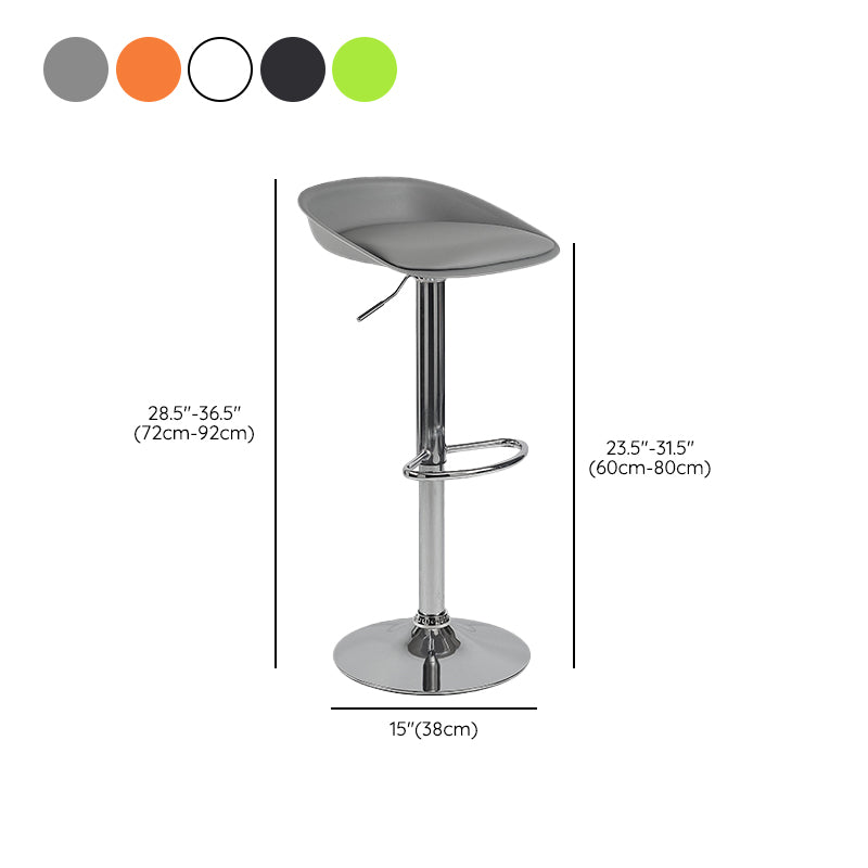 Sgabello da bar regolabile con schienale basso e regolabile in stile moderno con gambe in metallo