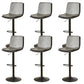Contemporary Style Leather Adjustable Swivel Bar Stool with Metal Leg