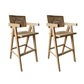 Contemporary Style Low Back Solid Wood Armed Bar Stool for Home Natural 2 Piece Set Clearhalo 'Bar Furniture' 'Bar Stools' 'bar_stools' 'furn' 'furn_bar_stools' 'Furniture' 'Kitchen & Dining Furniture' 7779237
