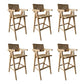 Contemporary Style Low Back Solid Wood Armed Bar Stool for Home Natural 6 Piece Set Clearhalo 'Bar Furniture' 'Bar Stools' 'bar_stools' 'furn' 'furn_bar_stools' 'Furniture' 'Kitchen & Dining Furniture' 7779241