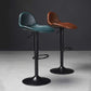 Indoor Industrial Metal Legs Faux Leather Upholstered Bar Stools