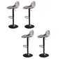 Indoor Industrial Metal Legs Faux Leather Upholstered Bar Stools