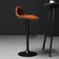 Indoor Industrial Metal Legs Faux Leather Upholstered Bar Stools