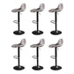 Indoor Industrial Metal Legs Faux Leather Upholstered Bar Stools