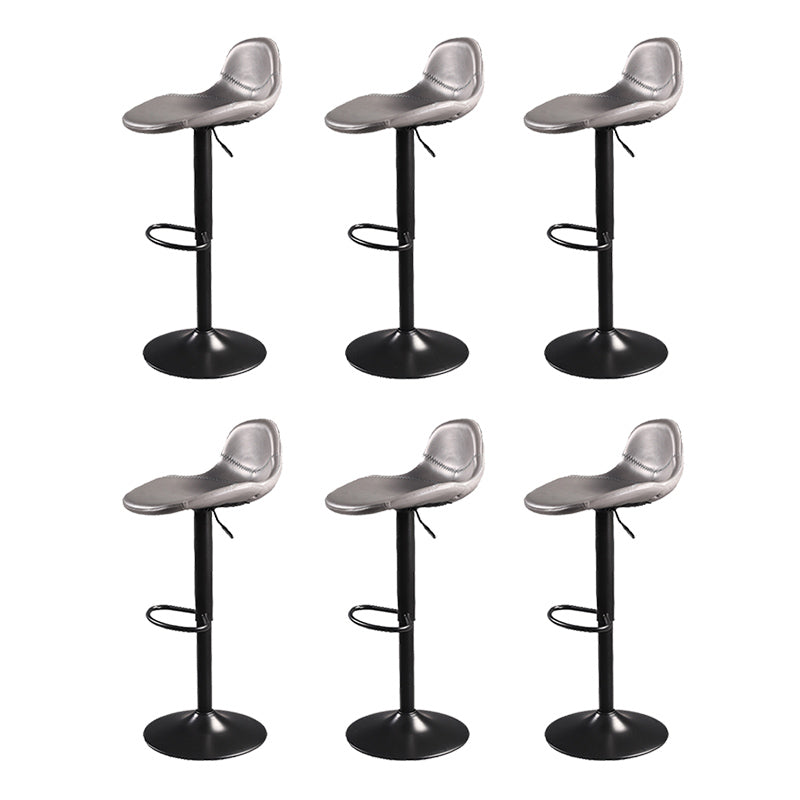 Indoor Industrial Metal Legs Faux Leather Upholstered Bar Stools