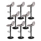 Indoor Industrial Metal Legs Faux Leather Upholstered Bar Stools