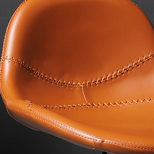 Indoor Industrial Metal Legs Faux Leather Upholstered Bar Stools