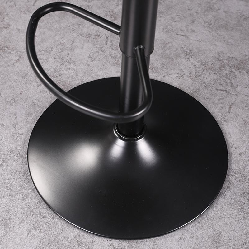Indoor Industrial Metal Legs Faux Leather Upholstered Bar Stools