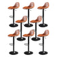 Indoor Industrial Metal Legs Faux Leather Upholstered Bar Stools