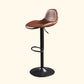 Indoor Industrial Metal Legs Faux Leather Upholstered Bar Stools