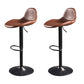 Indoor Industrial Metal Legs Faux Leather Upholstered Bar Stools
