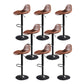 Indoor Industrial Metal Legs Faux Leather Upholstered Bar Stools
