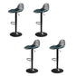 Indoor Industrial Metal Legs Faux Leather Upholstered Bar Stools