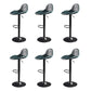 Indoor Industrial Metal Legs Faux Leather Upholstered Bar Stools