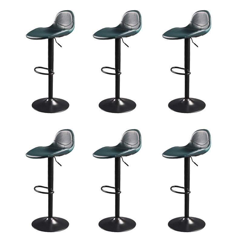 Indoor Industrial Metal Legs Faux Leather Upholstered Bar Stools