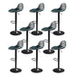 Indoor Industrial Metal Legs Faux Leather Upholstered Bar Stools