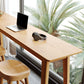 1/4 Pieces Modern Rectangle Solid Wood Bar Table with High Stools