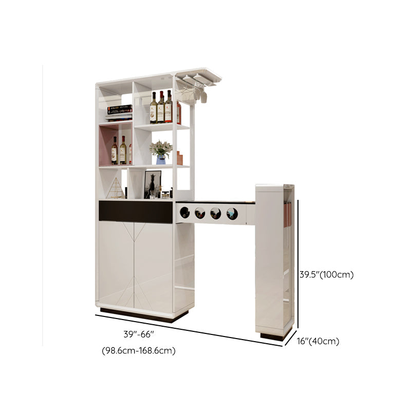 Contemporary Style 1/2 Pieces Wood Rectangular Bar Table Set for Dining Room