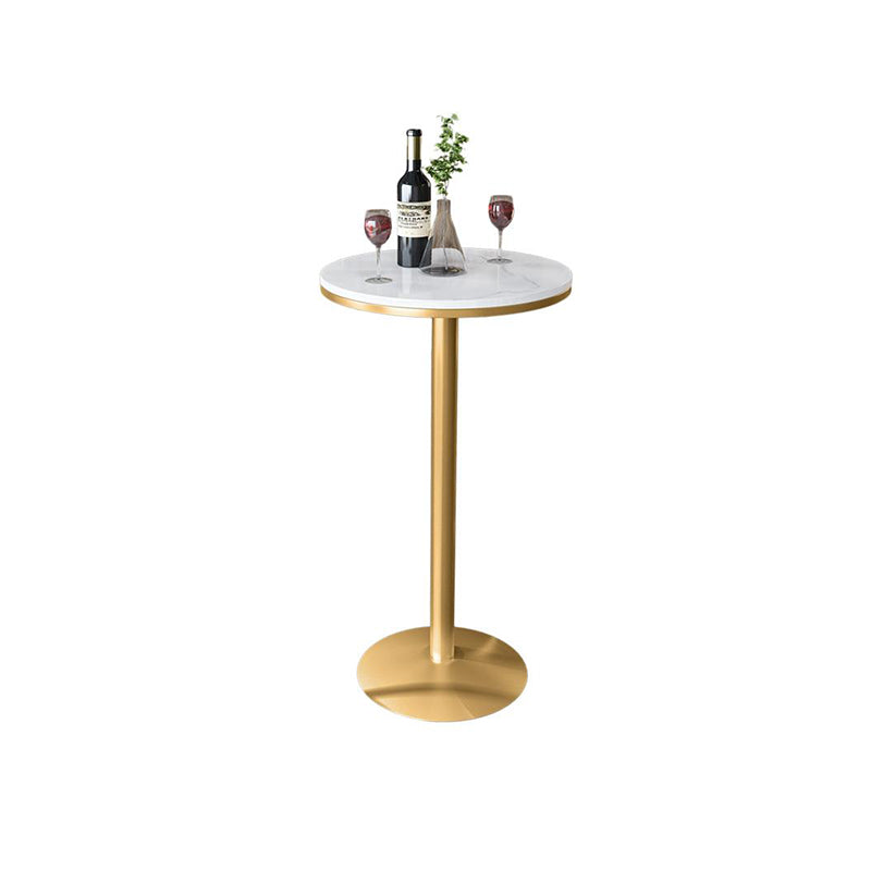 Modem & Contemporary 1/2/3 Pieces Bar Table Set for Living Room Table White-Gold 1 Piece Clearhalo 'Bar Furniture' 'furn' 'furn_home_bar_bar_sets' 'Furniture' 'Home Bars & Bar Sets' 'home_bar_bar_sets' 'Kitchen & Dining Furniture' 7779357
