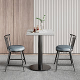 Moderno 1/2/3/5 PCS Bars con mesa de pub cuadrado y taburetes de metal para el hogar