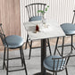Ensemble de bar PCS 1/2/3/5 moderne avec table de pub carrée et tabourets métalliques pour la maison