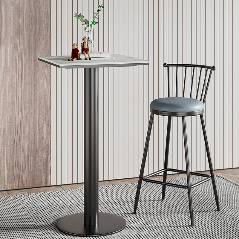 Ensemble de bar PCS 1/2/3/5 moderne avec table de pub carrée et tabourets métalliques pour la maison