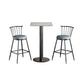 Ensemble de bar PCS 1/2/3/5 moderne avec table de pub carrée et tabourets métalliques pour la maison