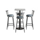 Ensemble de bar PCS 1/2/3/5 moderne avec table de pub carrée et tabourets métalliques pour la maison
