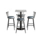 Ensemble de bar PCS 1/2/3/5 moderne avec table de pub carrée et tabourets métalliques pour la maison