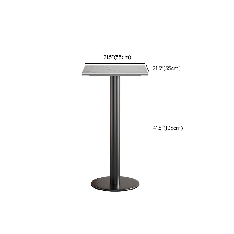 Ensemble de bar PCS 1/2/3/5 moderne avec table de pub carrée et tabourets métalliques pour la maison