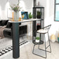 Modern Double Pedestal Sintered Stone Bar Table for Kitchen Dining Room Clearhalo 'Bar Furniture' 'Bar Tables' 'bar_tables' 'furn' 'furn_bar_tables' 'Furniture' 'Kitchen & Dining Furniture' 7779461