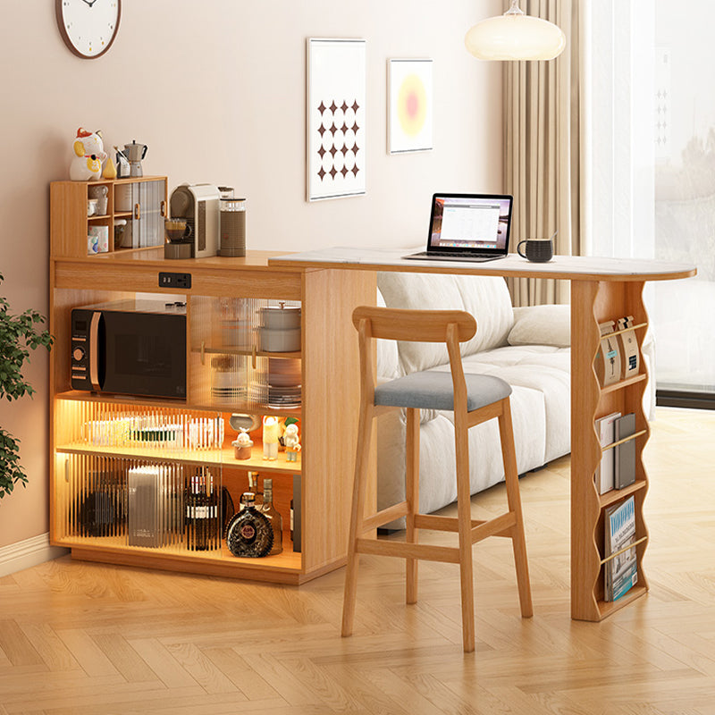 Stone Specialty Modem & Contemporary Pub Bar Table for Living Room Clearhalo 'Bar Furniture' 'Bar Tables' 'bar_tables' 'furn' 'furn_bar_tables' 'Furniture' 'Kitchen & Dining Furniture' 7779470