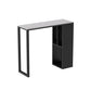 Modern Sintered Stone Top Double Pedestal Bar Table for Kitchen Dining Room