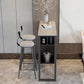 Modern Sintered Stone Top Double Pedestal Bar Table for Kitchen Dining Room