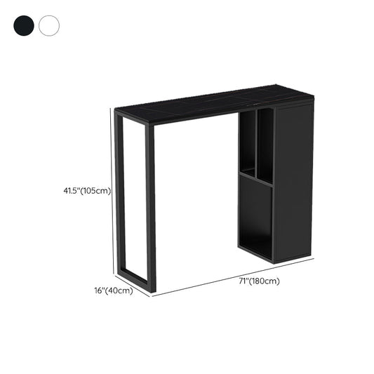 Moderne gesinterde stenen top dubbele voetstuktafel tafel voor keuken eetkamer