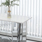 Modern Sintered Stone Top Rectangle Bar Dining Table with Acrylic Base