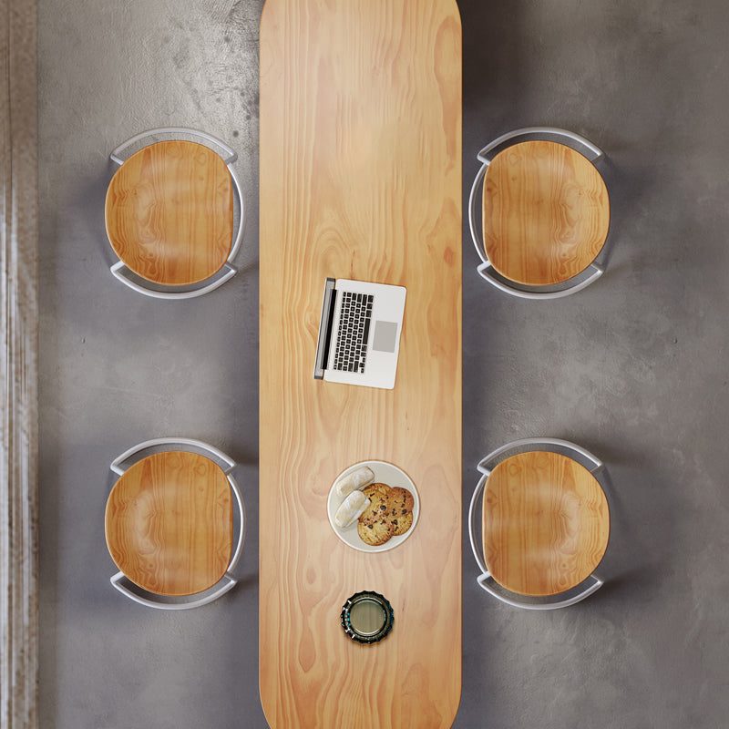 Contemporary Solid Wood Oval Bar Dining Table for Living Room Clearhalo 'Bar Furniture' 'Bar Tables' 'bar_tables' 'furn' 'furn_bar_tables' 'Furniture' 'Kitchen & Dining Furniture' 7779518