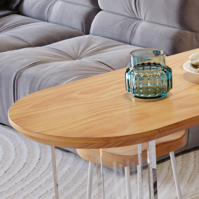 Contemporary Solid Wood Oval Bar Dining Table for Living Room Clearhalo 'Bar Furniture' 'Bar Tables' 'bar_tables' 'furn' 'furn_bar_tables' 'Furniture' 'Kitchen & Dining Furniture' 7779522
