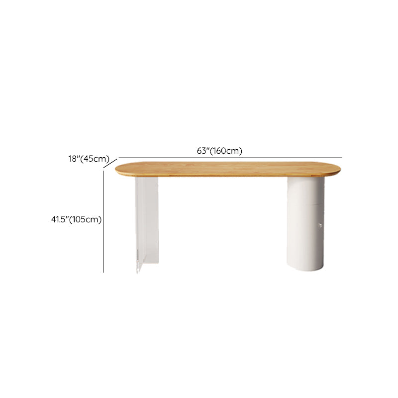 Contemporary Solid Wood Oval Bar Dining Table for Living Room Clearhalo 'Bar Furniture' 'Bar Tables' 'bar_tables' 'furn' 'furn_bar_tables' 'Furniture' 'Kitchen & Dining Furniture' 7779524