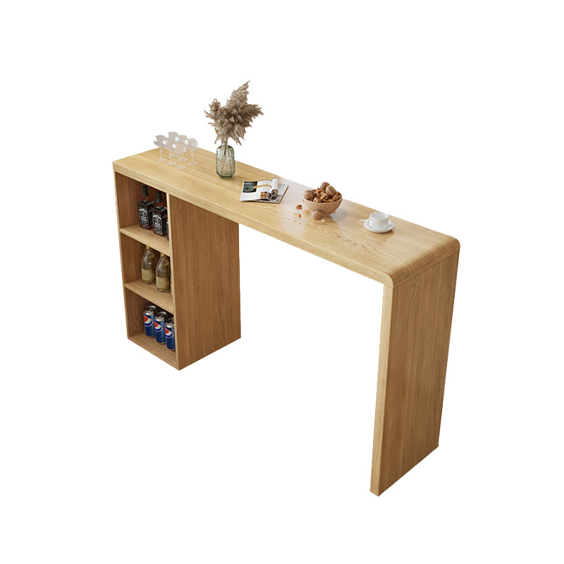 Mesa de comedor rectangular con tapa de madera maciza contemporánea y almacenamiento