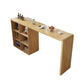 Mesa de comedor rectangular con tapa de madera maciza contemporánea y almacenamiento