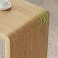 Mesa de comedor rectangular con tapa de madera maciza contemporánea y almacenamiento