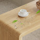 Mesa de comedor rectangular con tapa de madera maciza contemporánea y almacenamiento