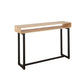 Contemporary Solid Wood Top Rectangle Bar Dining Table for Living Room