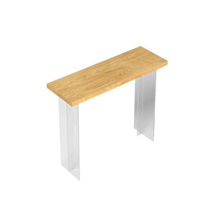 Acrylic Base Pine Solid Wood Bar Table for Kitchen Dining Room Without Chairs Clearhalo 'Bar Furniture' 'Bar Tables' 'bar_tables' 'furn' 'furn_bar_tables' 'Furniture' 'Kitchen & Dining Furniture' 7779598